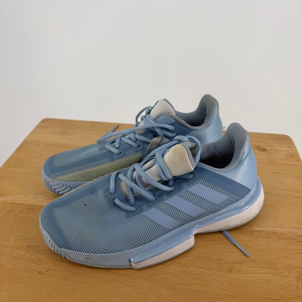 Adidas CourtJam Bounce Tennis Shoes Womens Size 7 Blue Athletic Sneakers Casual